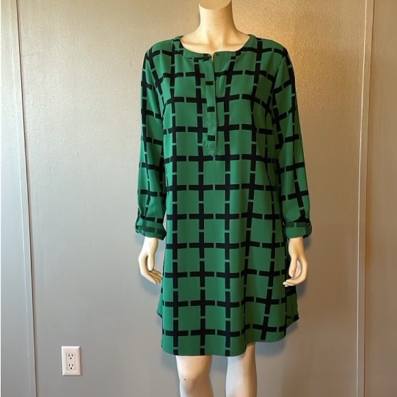 Merona Dresses & Skirts - Merona plaided, long sleeves tunic dress, size XL